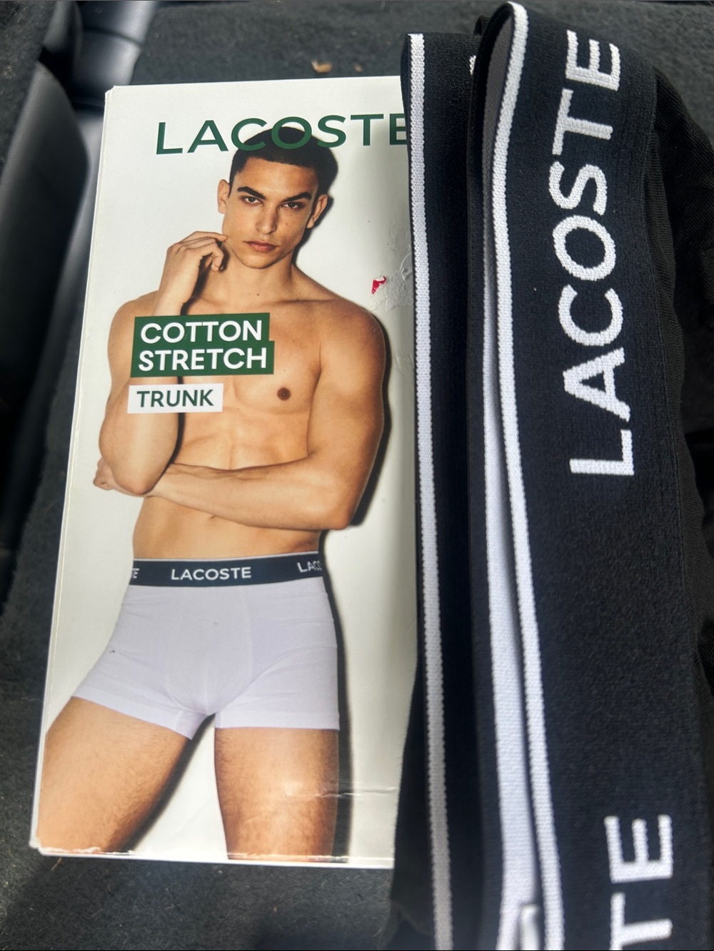 Lacoste Black, White and Dark Grey CottonStretch Boxer Briefs- 6 pairs